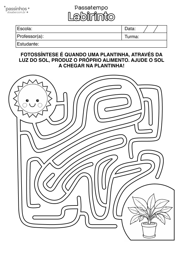 atividade de labirinto para crianças