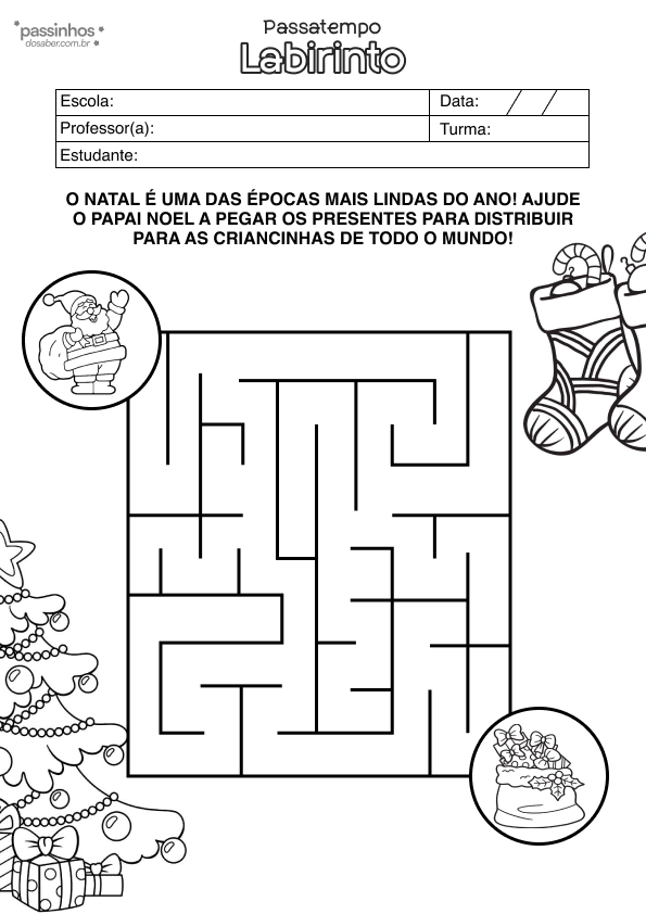 atividade de labirinto para crianças