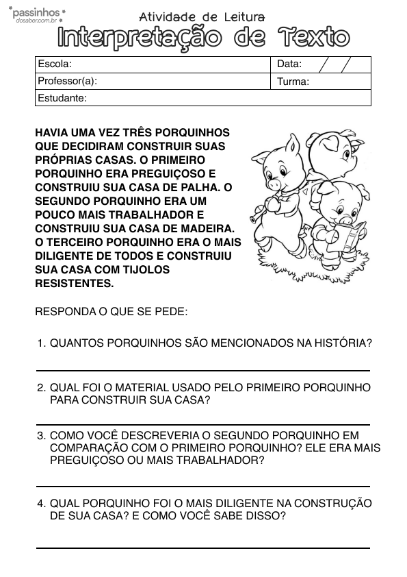 Leitura e interpretação de texto