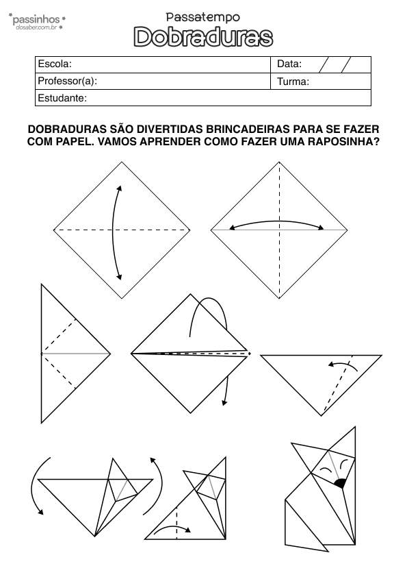 atividade infantil dobradura