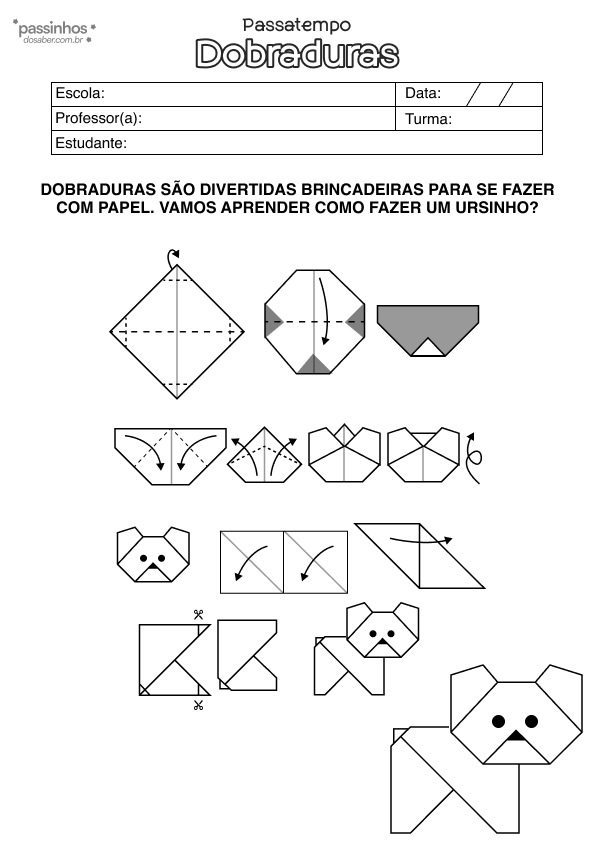 atividade infantil dobradura