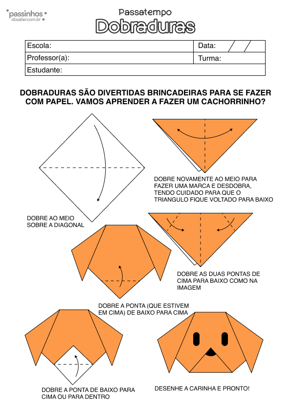 atividade infantil dobradura