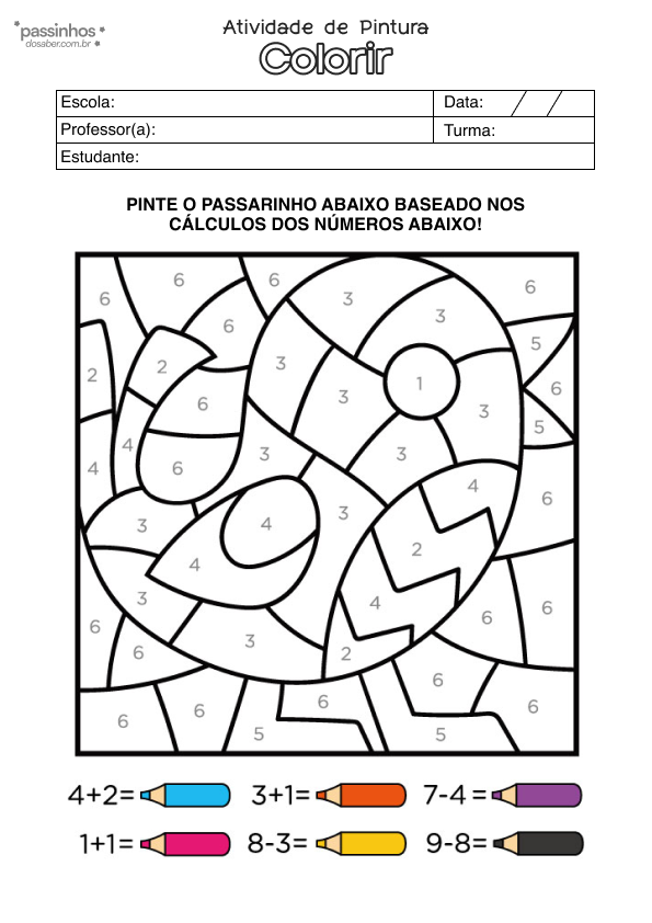 atividade infantil para colorir