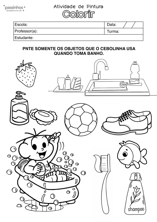 atividade infantil para colorir