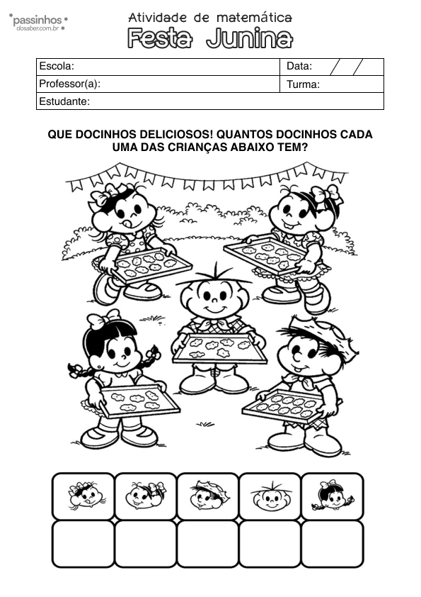 Atividade infantil sobre Festa Junina