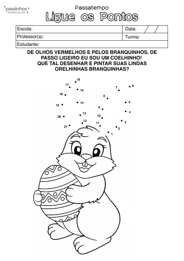 atividade de ligar pontos para crianças